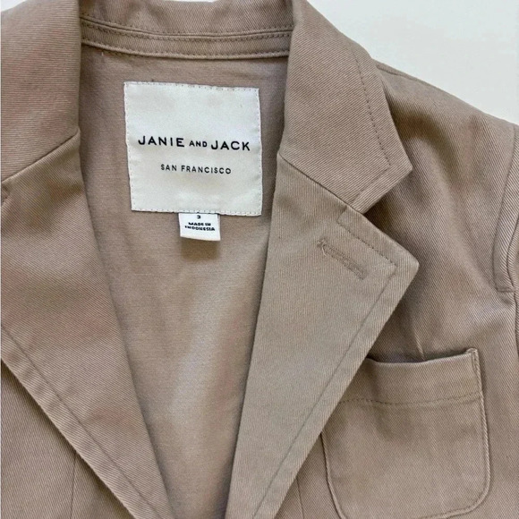 Janie & Jack Stretch Twill Blazer Jacket Size 3 - Picture 3 of 6